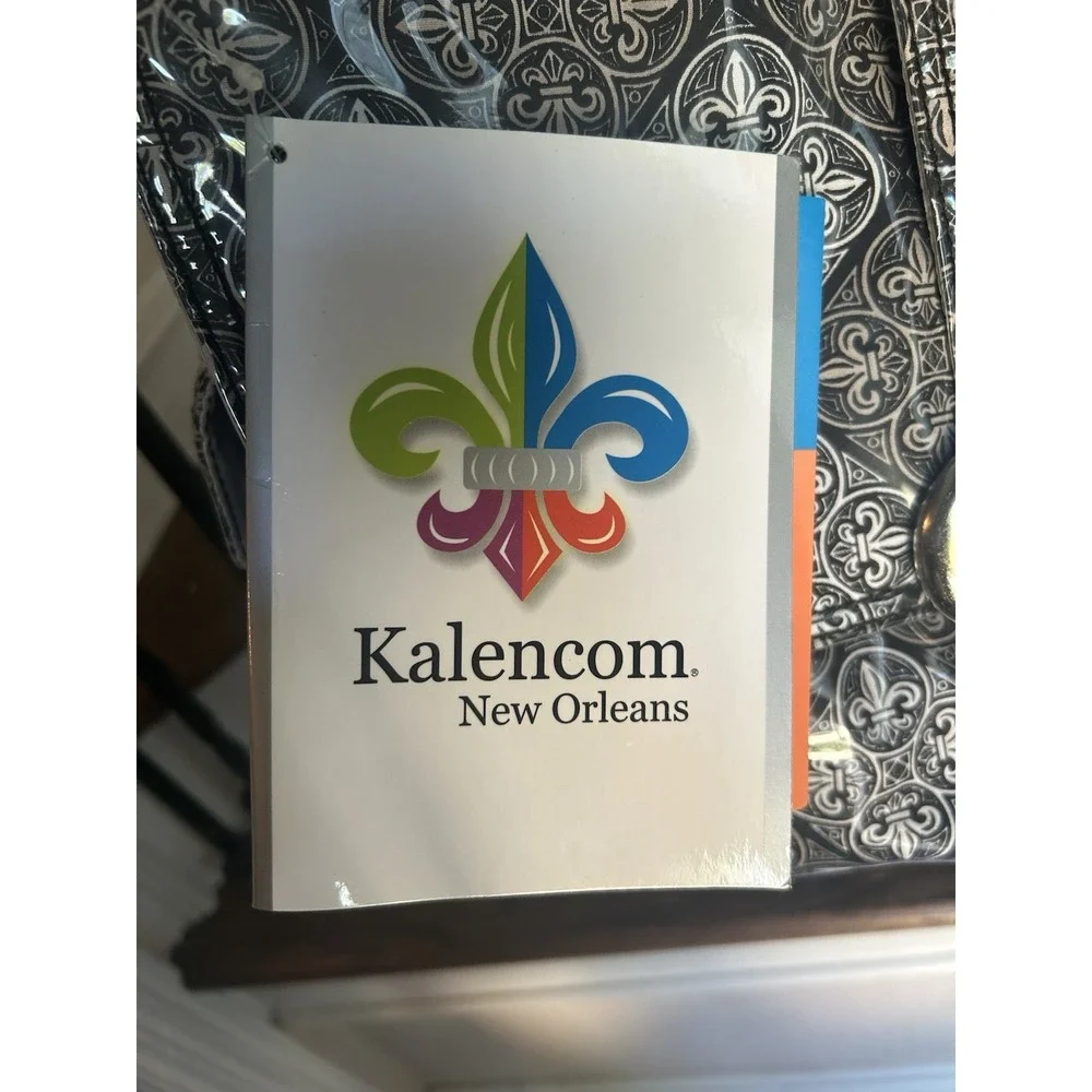 Kalencom New Orleans Diaper Bag Fleur de lis Black/Silver/Gold Eco-friendly